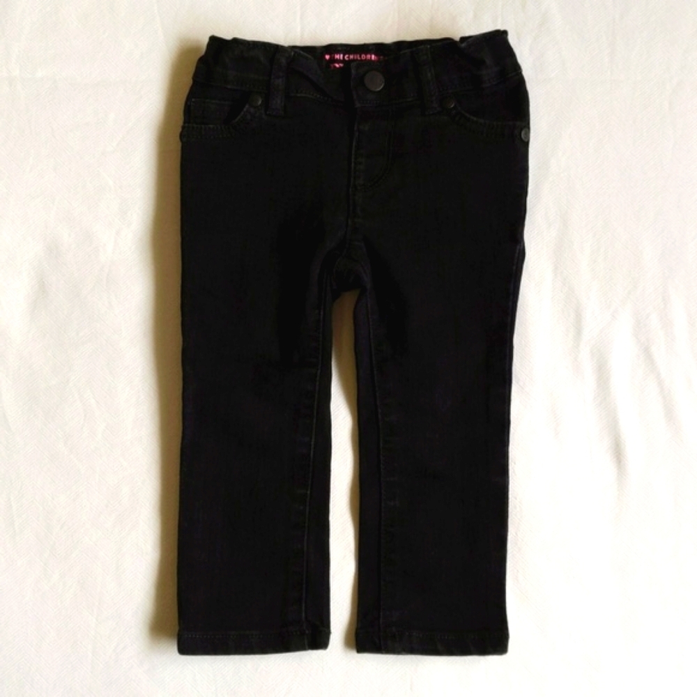 children's place black skinny denim jeans 18-24 months baby toddler girls